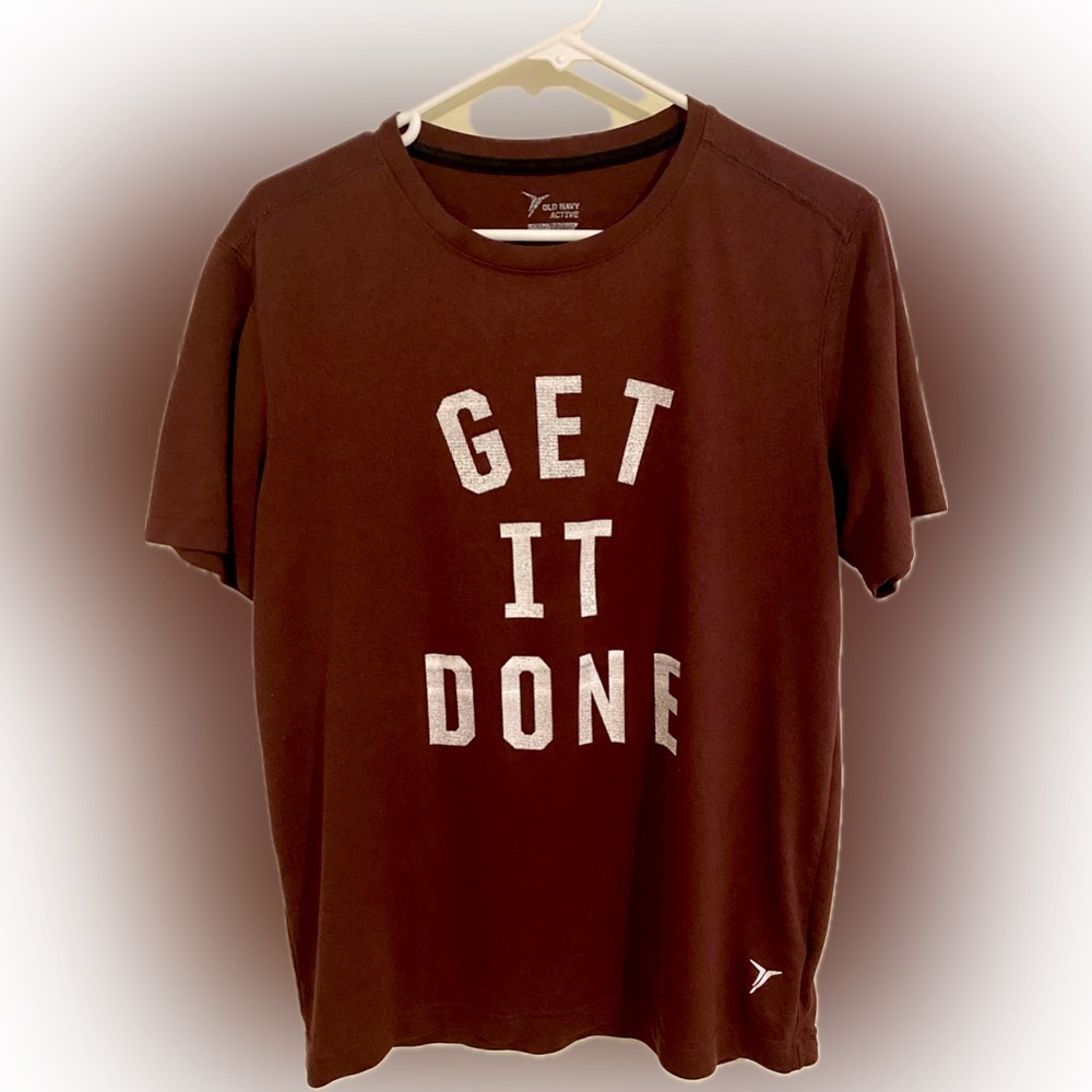 Red Old Navy Active “Get It Done” Shirt (M)